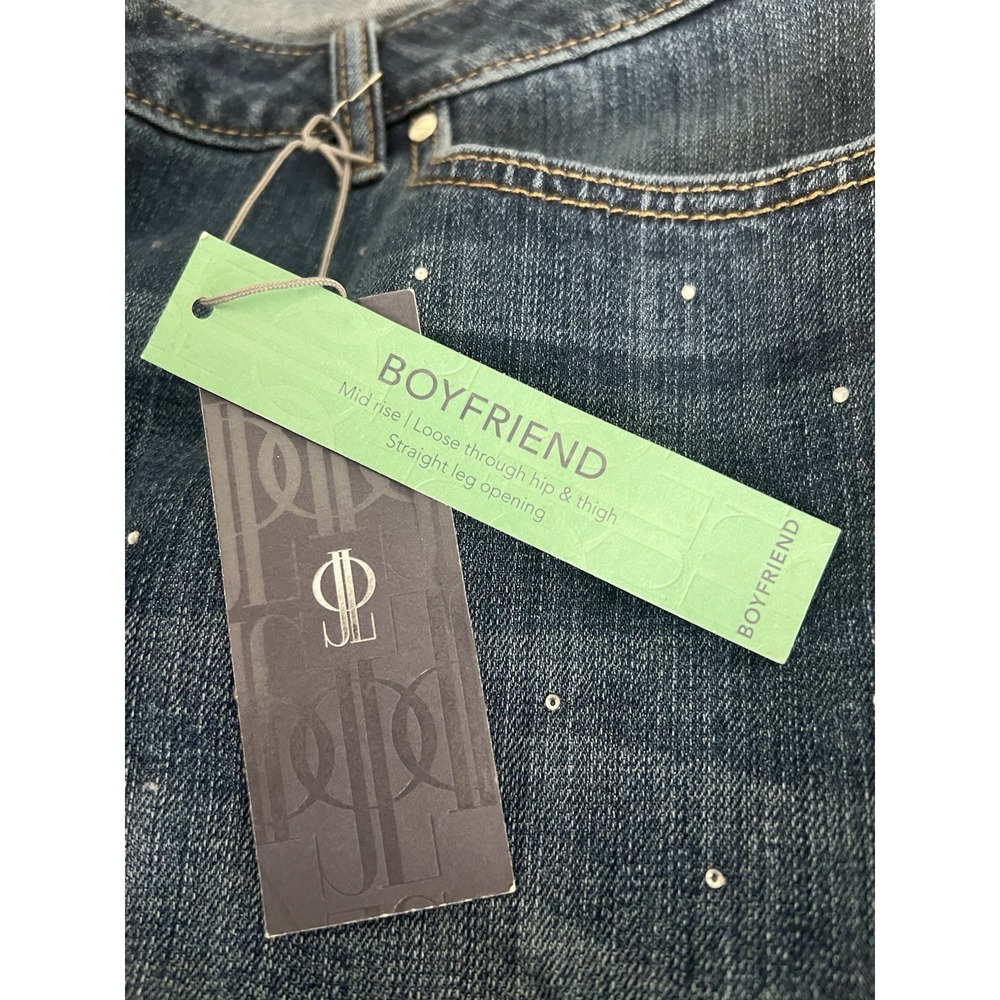 Jennifer Lopez Jeans Women's 18W Boyfriend Stretch Denim Mid Rise Straight Leg - Picture 4 of 13
